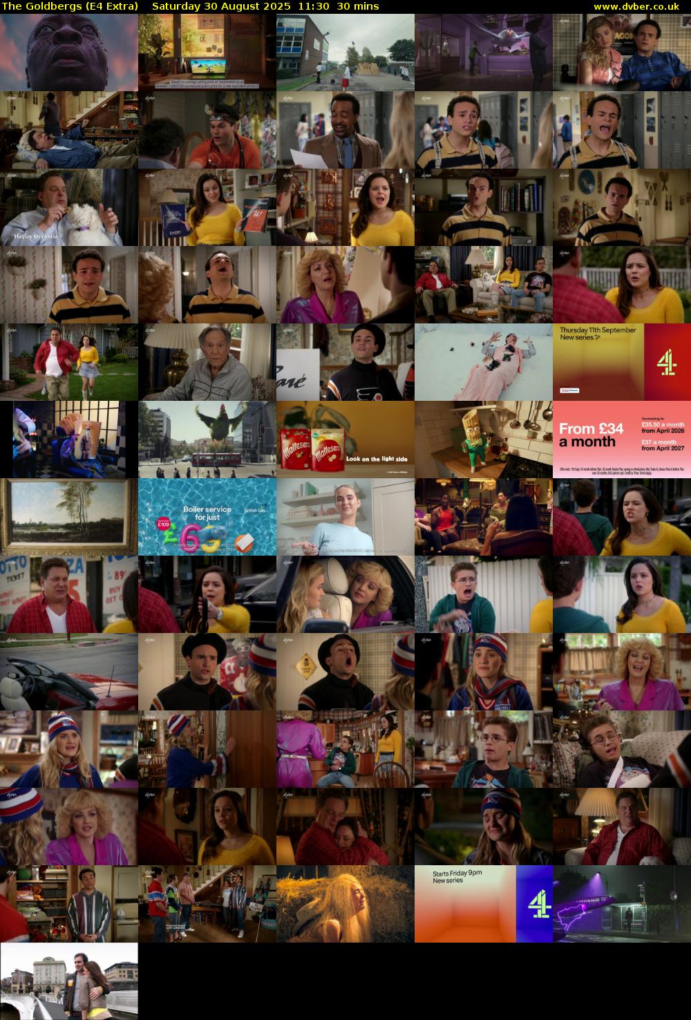 The Goldbergs (E4 Extra) Saturday 30 August 2025 11:30 - 12:00