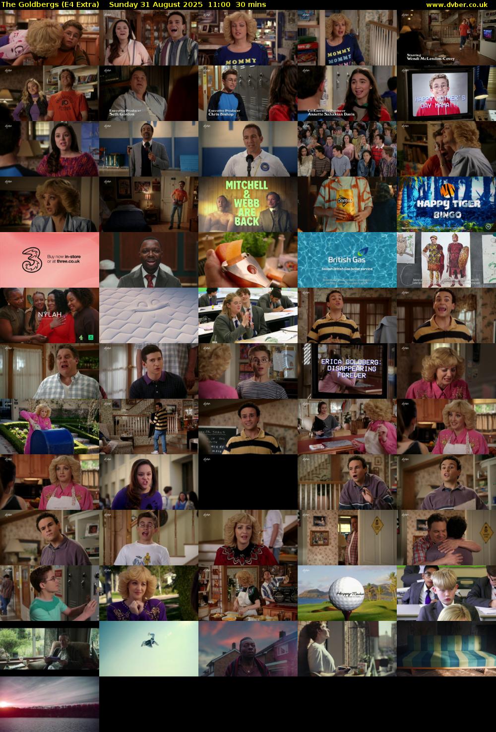 The Goldbergs (E4 Extra) Sunday 31 August 2025 11:00 - 11:30