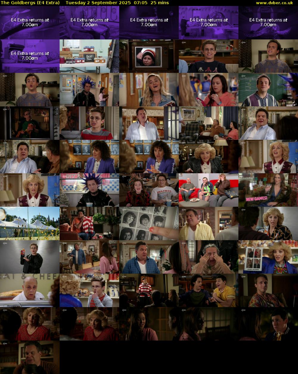 The Goldbergs (E4 Extra) Tuesday 2 September 2025 07:05 - 07:30
