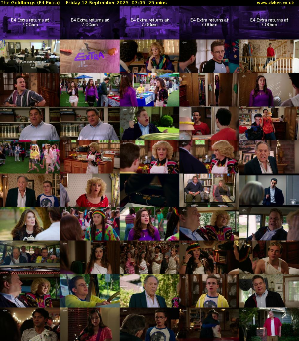 The Goldbergs (E4 Extra) Friday 12 September 2025 07:05 - 07:30