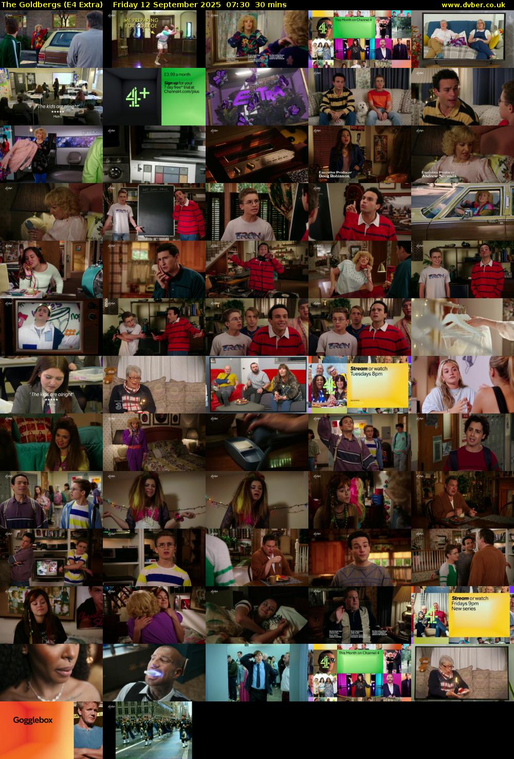 The Goldbergs (E4 Extra) Friday 12 September 2025 07:30 - 08:00