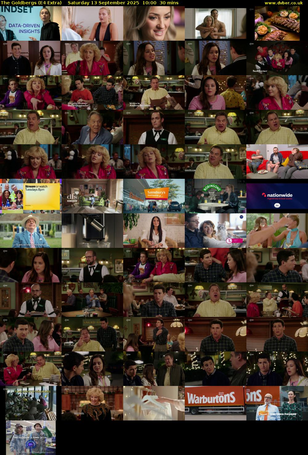 The Goldbergs (E4 Extra) Saturday 13 September 2025 10:00 - 10:30