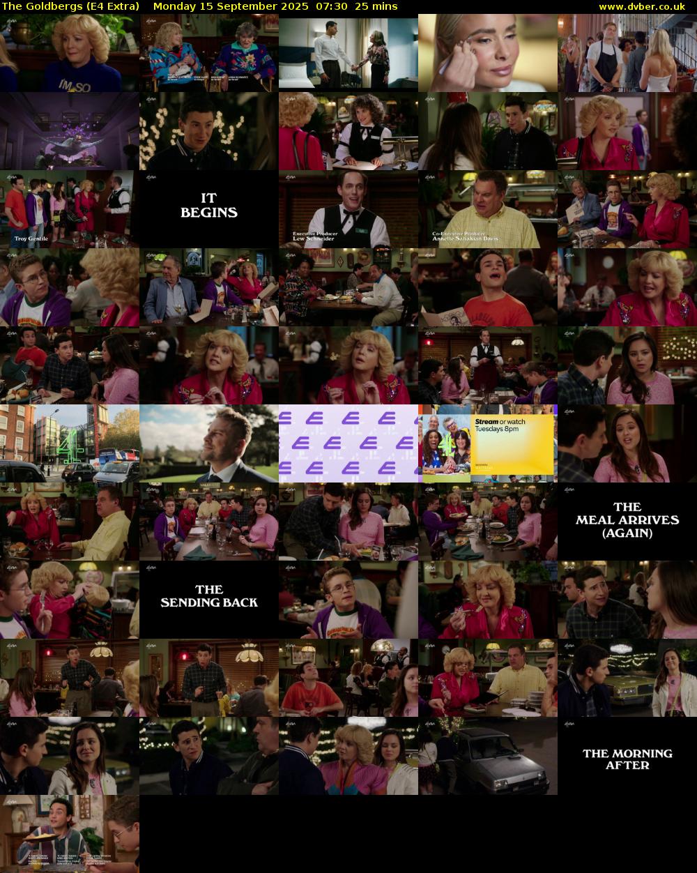 The Goldbergs (E4 Extra) Monday 15 September 2025 07:30 - 07:55