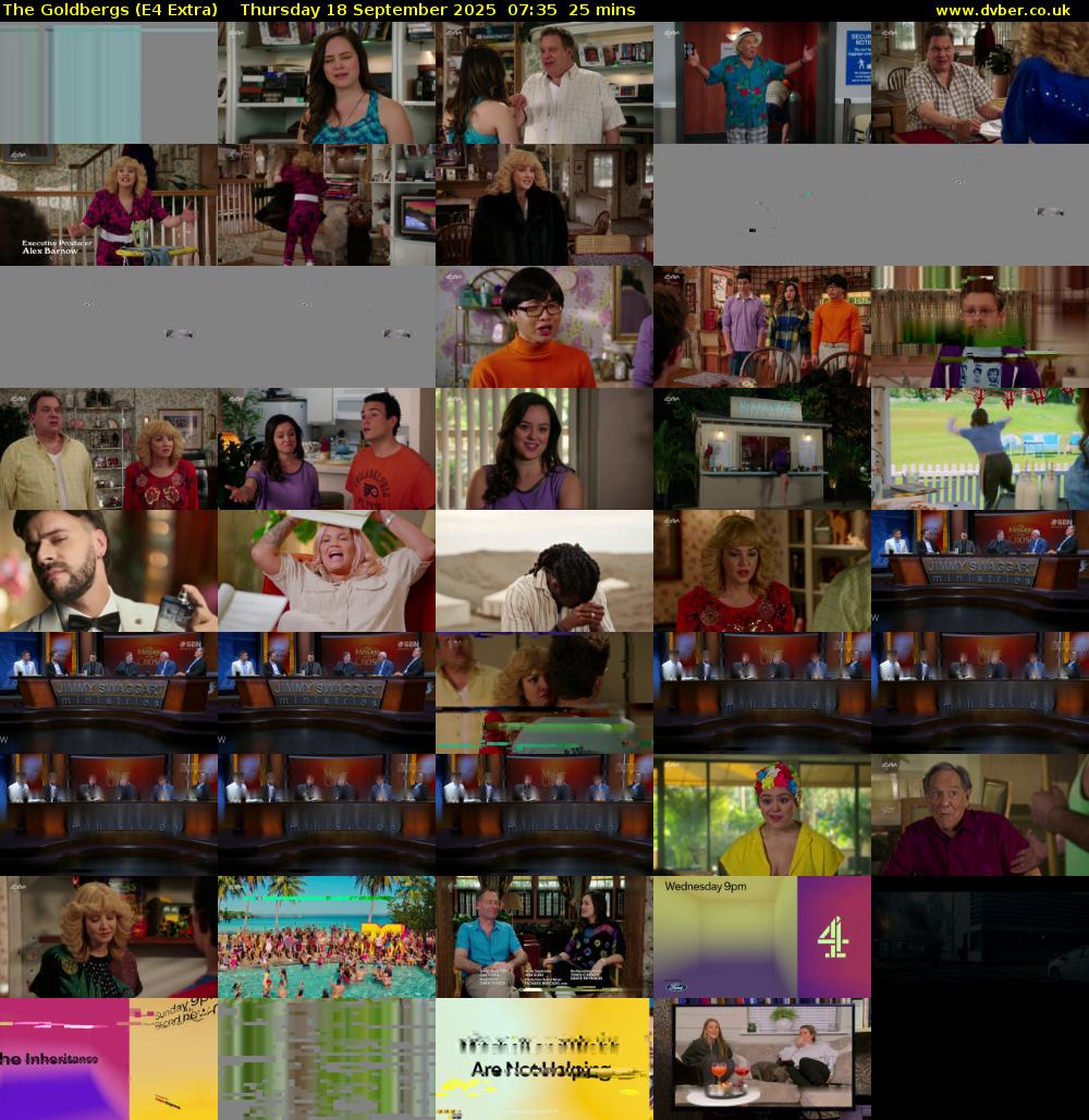 The Goldbergs (E4 Extra) Thursday 18 September 2025 07:35 - 08:00