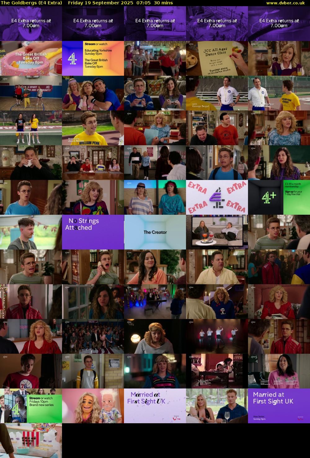 The Goldbergs (E4 Extra) Friday 19 September 2025 07:05 - 07:35