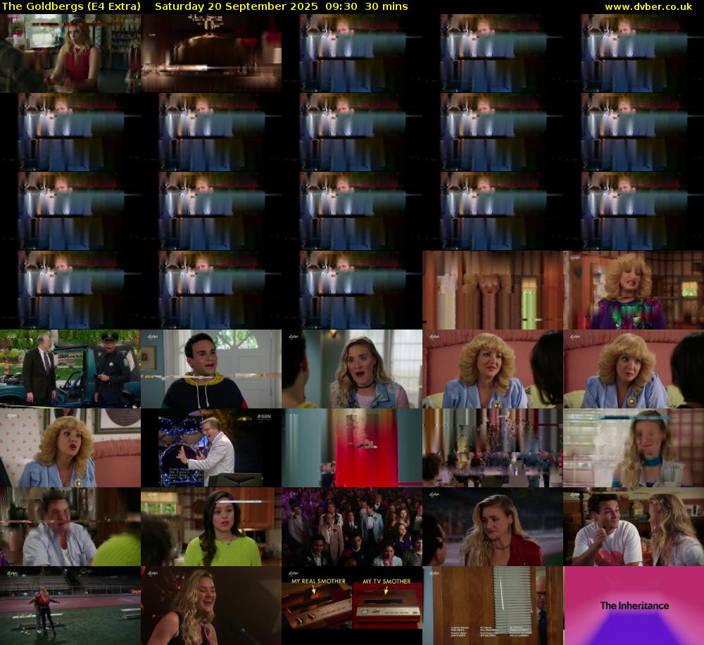 The Goldbergs (E4 Extra) Saturday 20 September 2025 09:30 - 10:00