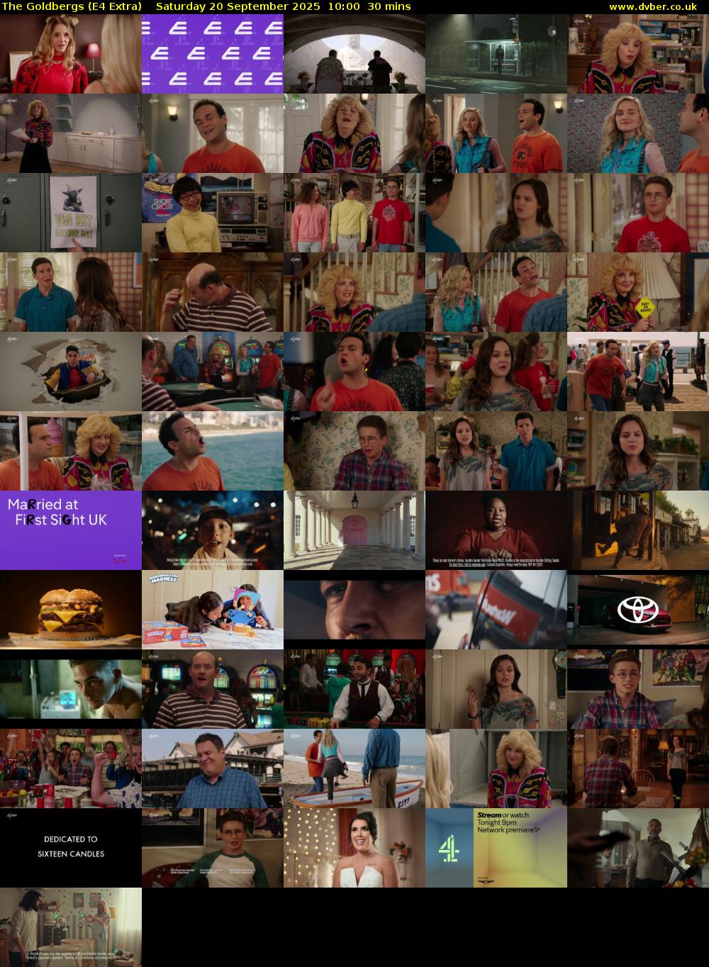 The Goldbergs (E4 Extra) Saturday 20 September 2025 10:00 - 10:30