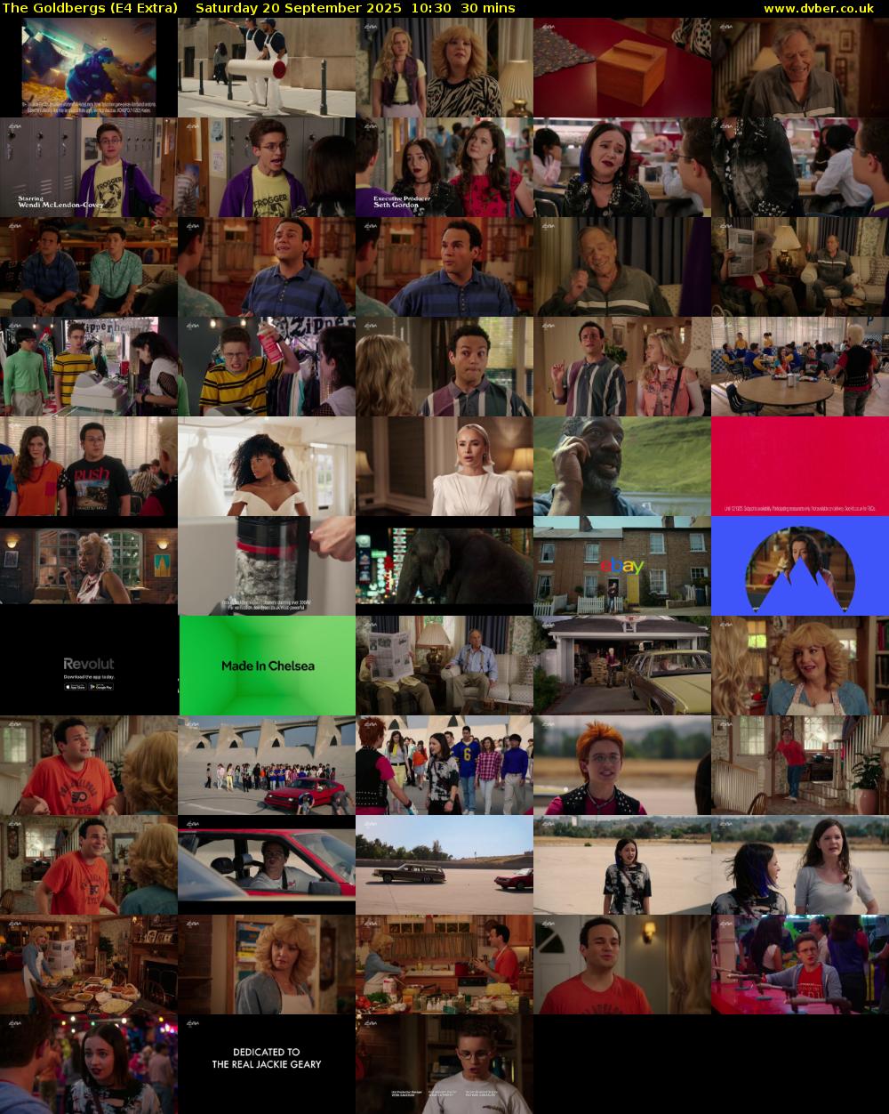 The Goldbergs (E4 Extra) Saturday 20 September 2025 10:30 - 11:00