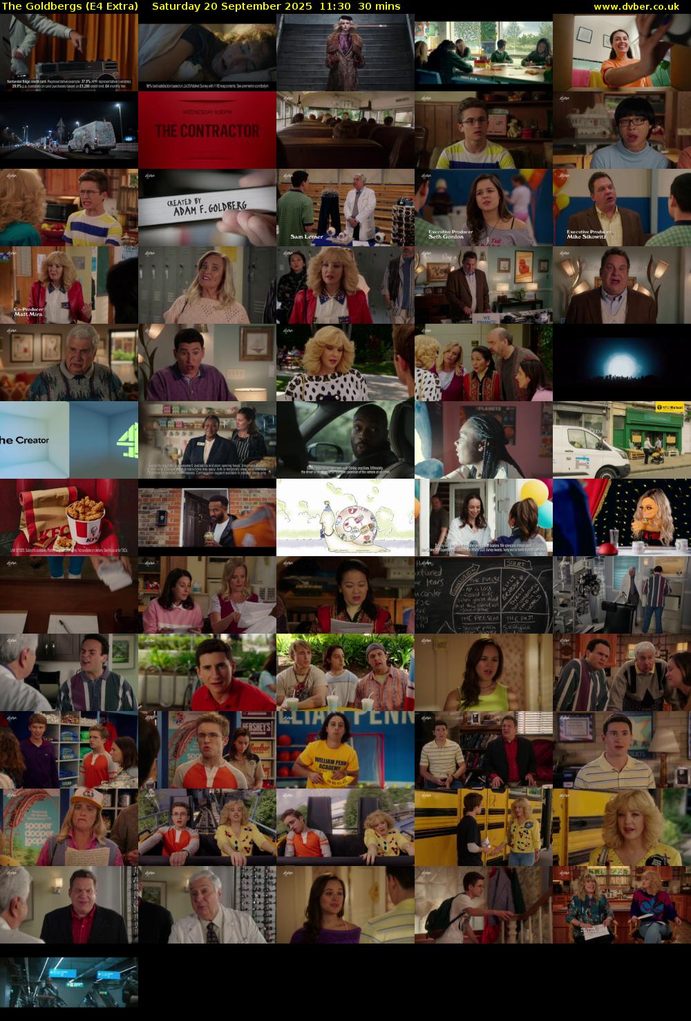 The Goldbergs (E4 Extra) Saturday 20 September 2025 11:30 - 12:00