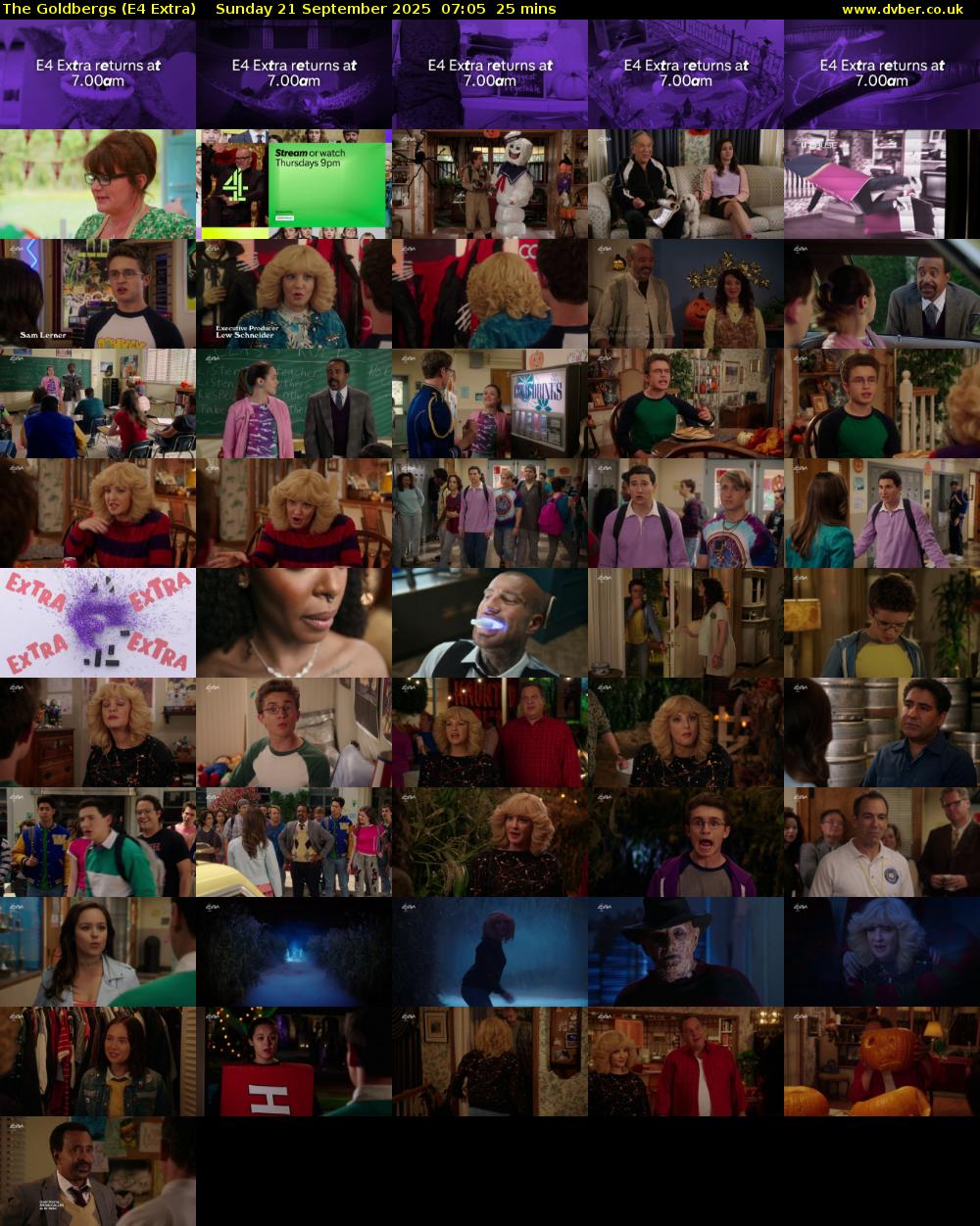 The Goldbergs (E4 Extra) Sunday 21 September 2025 07:05 - 07:30