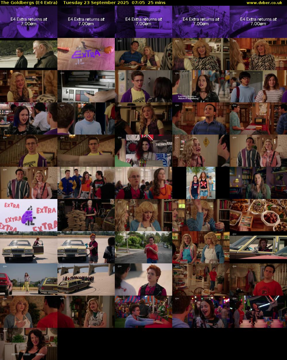 The Goldbergs (E4 Extra) Tuesday 23 September 2025 07:05 - 07:30