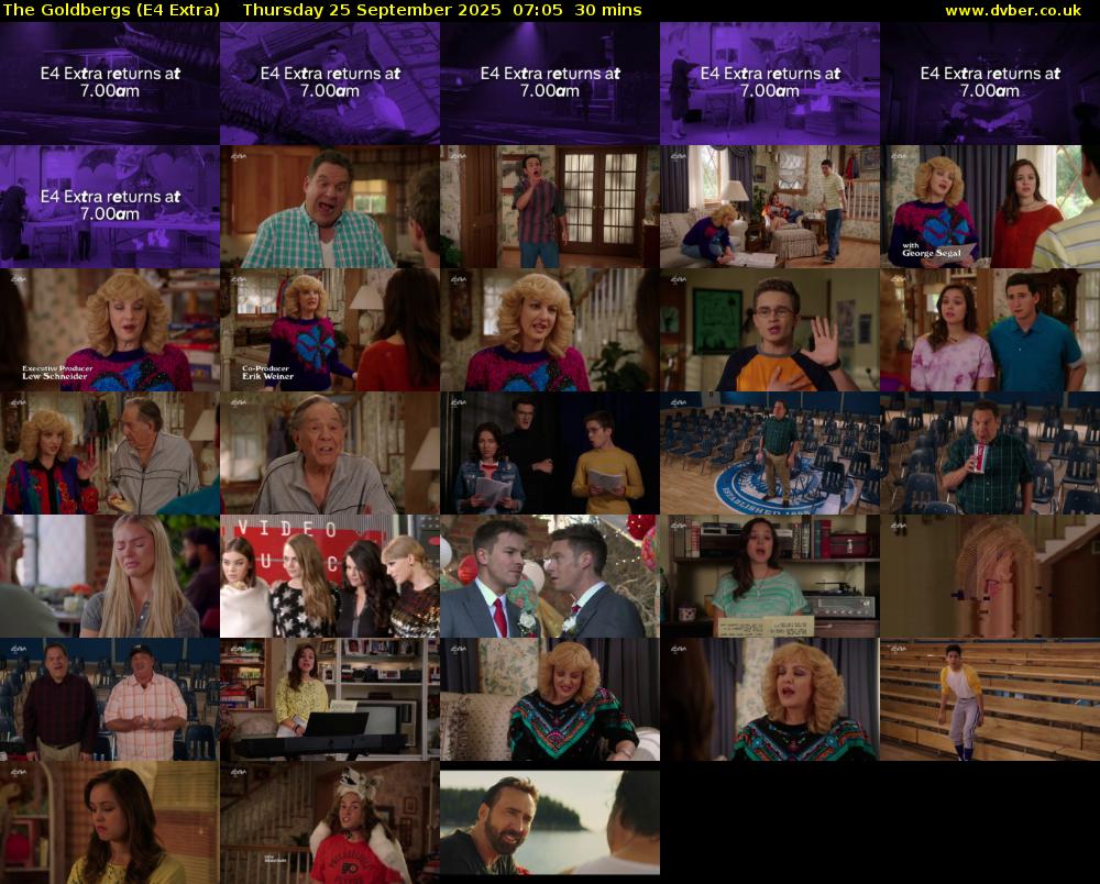 The Goldbergs (E4 Extra) Thursday 25 September 2025 07:05 - 07:35