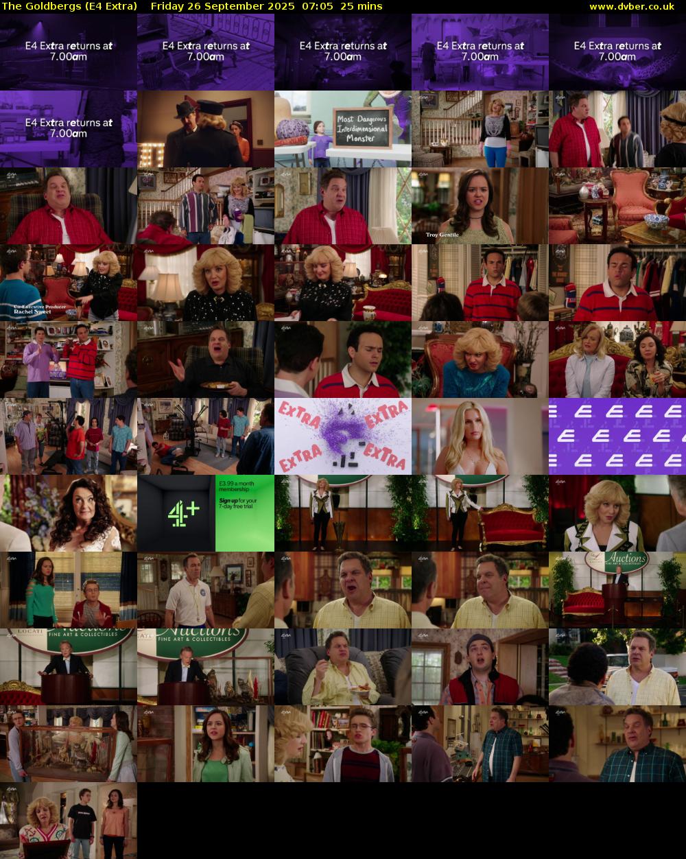The Goldbergs (E4 Extra) Friday 26 September 2025 07:05 - 07:30