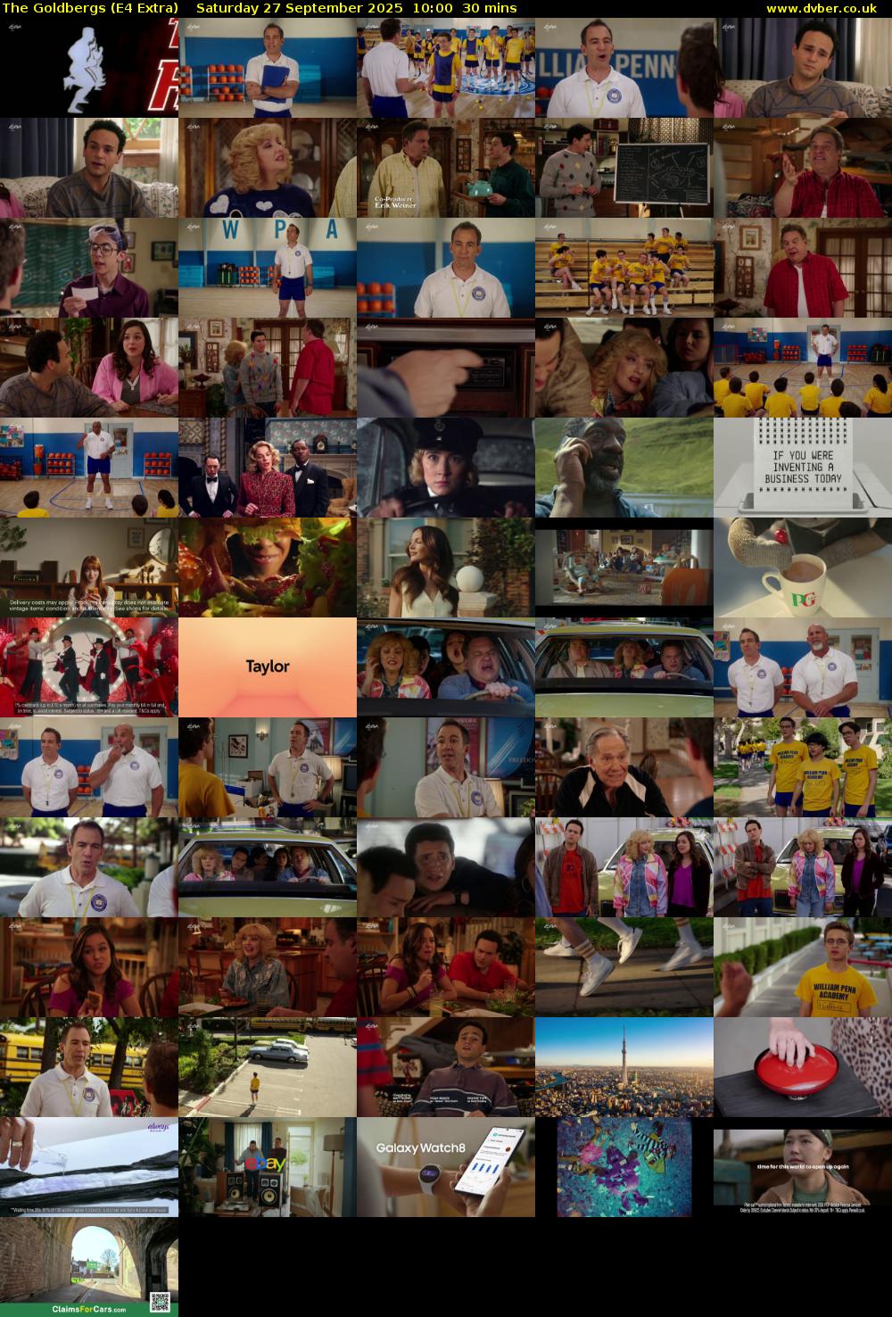 The Goldbergs (E4 Extra) Saturday 27 September 2025 10:00 - 10:30