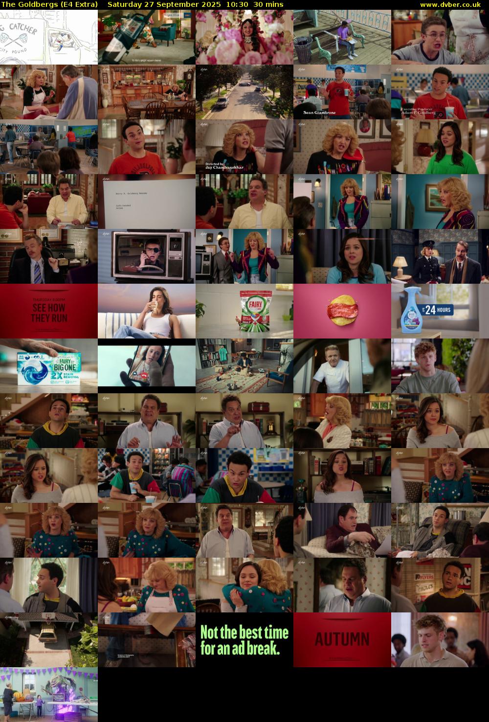 The Goldbergs (E4 Extra) Saturday 27 September 2025 10:30 - 11:00