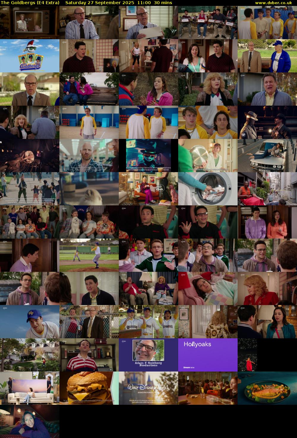 The Goldbergs (E4 Extra) Saturday 27 September 2025 11:00 - 11:30