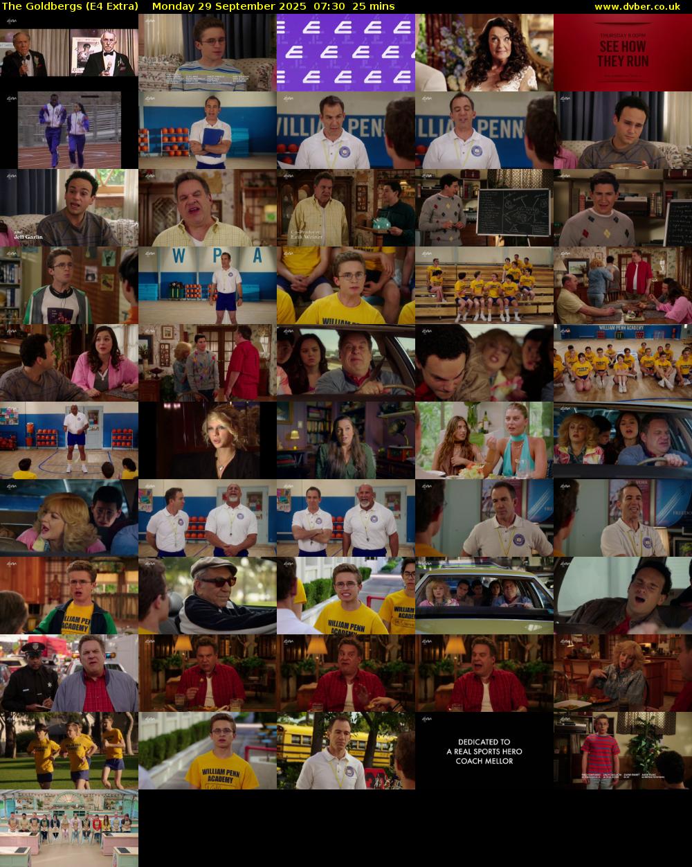 The Goldbergs (E4 Extra) Monday 29 September 2025 07:30 - 07:55