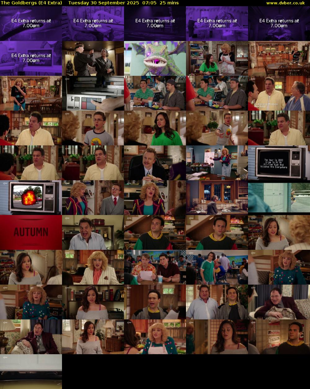 The Goldbergs (E4 Extra) Tuesday 30 September 2025 07:05 - 07:30