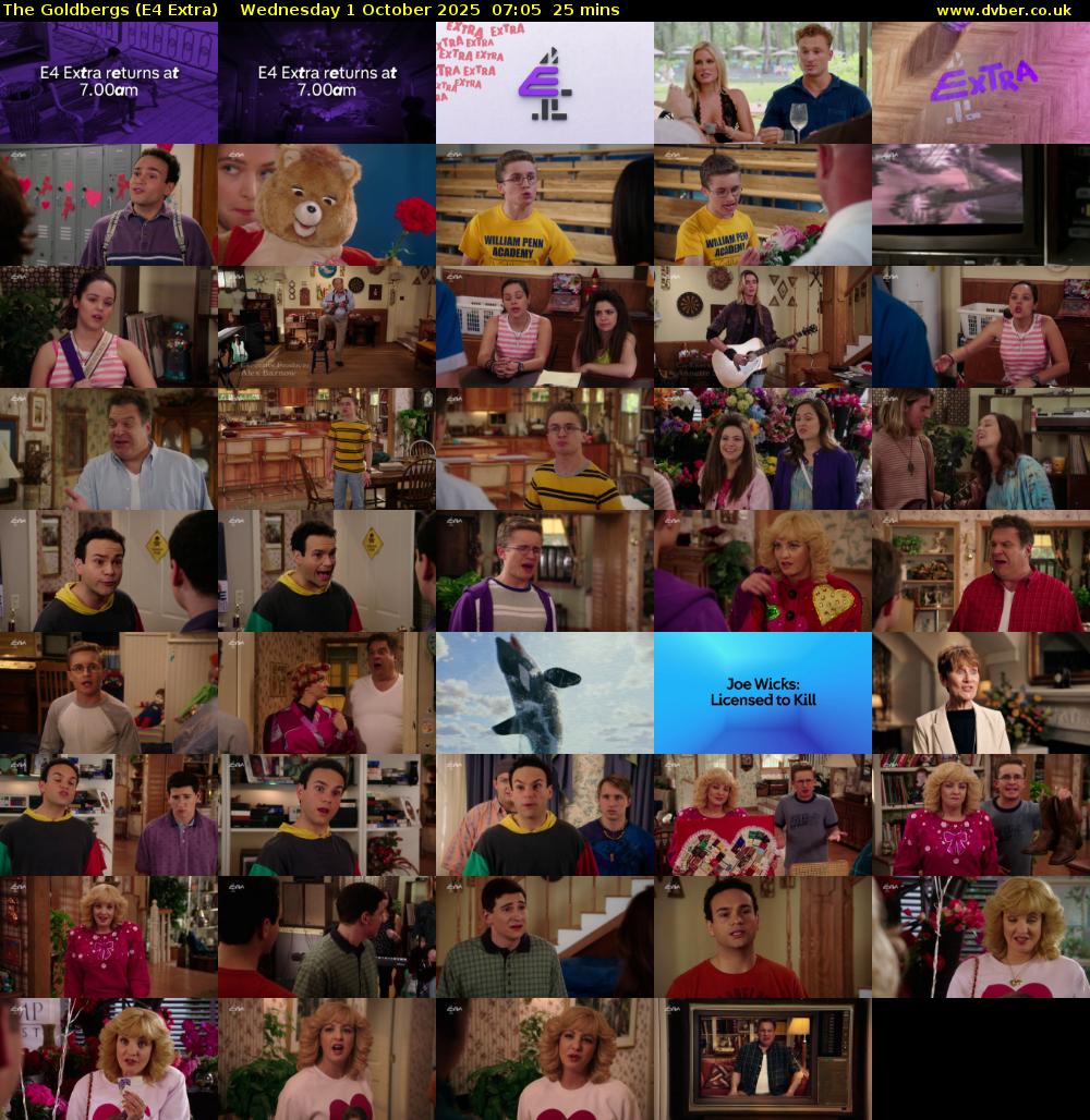 The Goldbergs (E4 Extra) Wednesday 1 October 2025 07:05 - 07:30