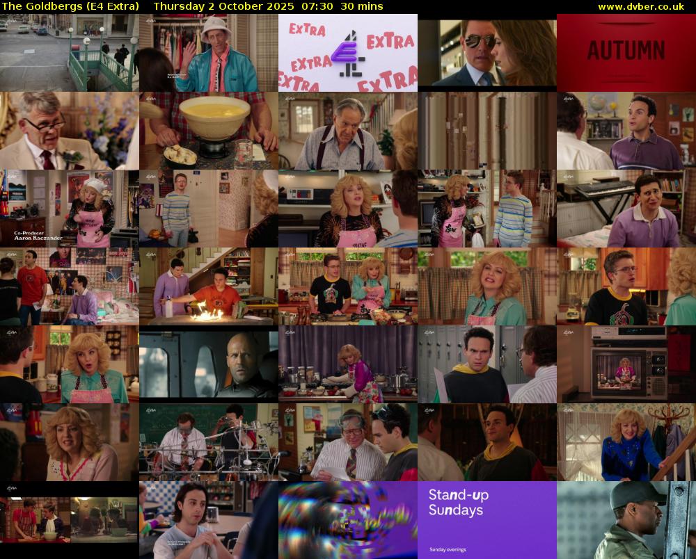 The Goldbergs (E4 Extra) Thursday 2 October 2025 07:30 - 08:00