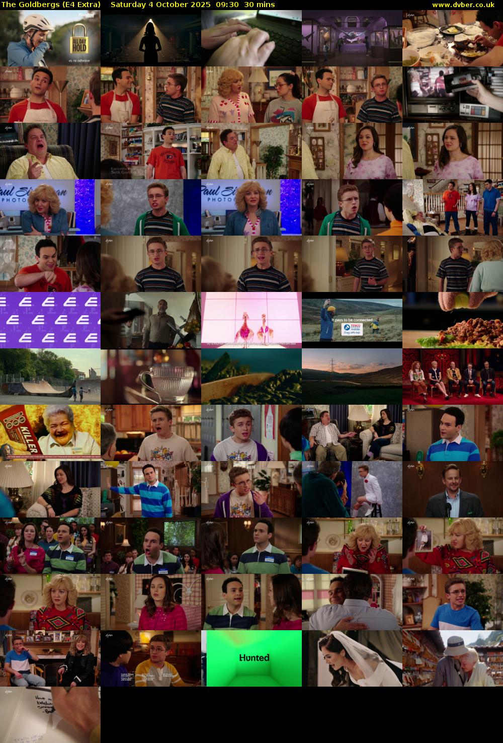 The Goldbergs (E4 Extra) Saturday 4 October 2025 09:30 - 10:00