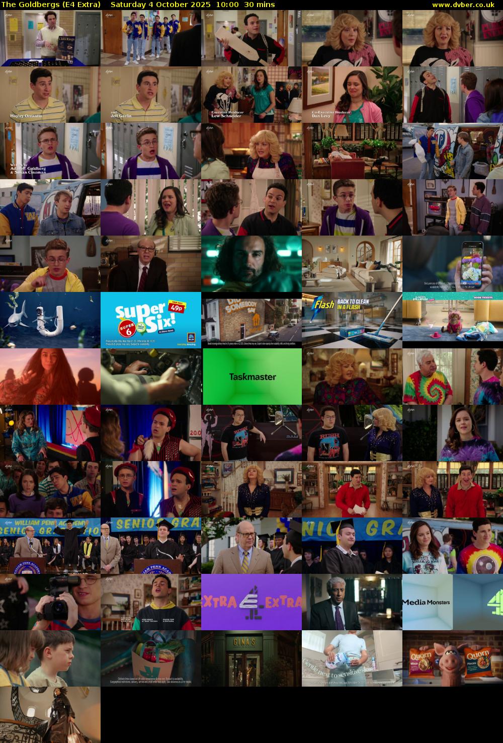 The Goldbergs (E4 Extra) Saturday 4 October 2025 10:00 - 10:30