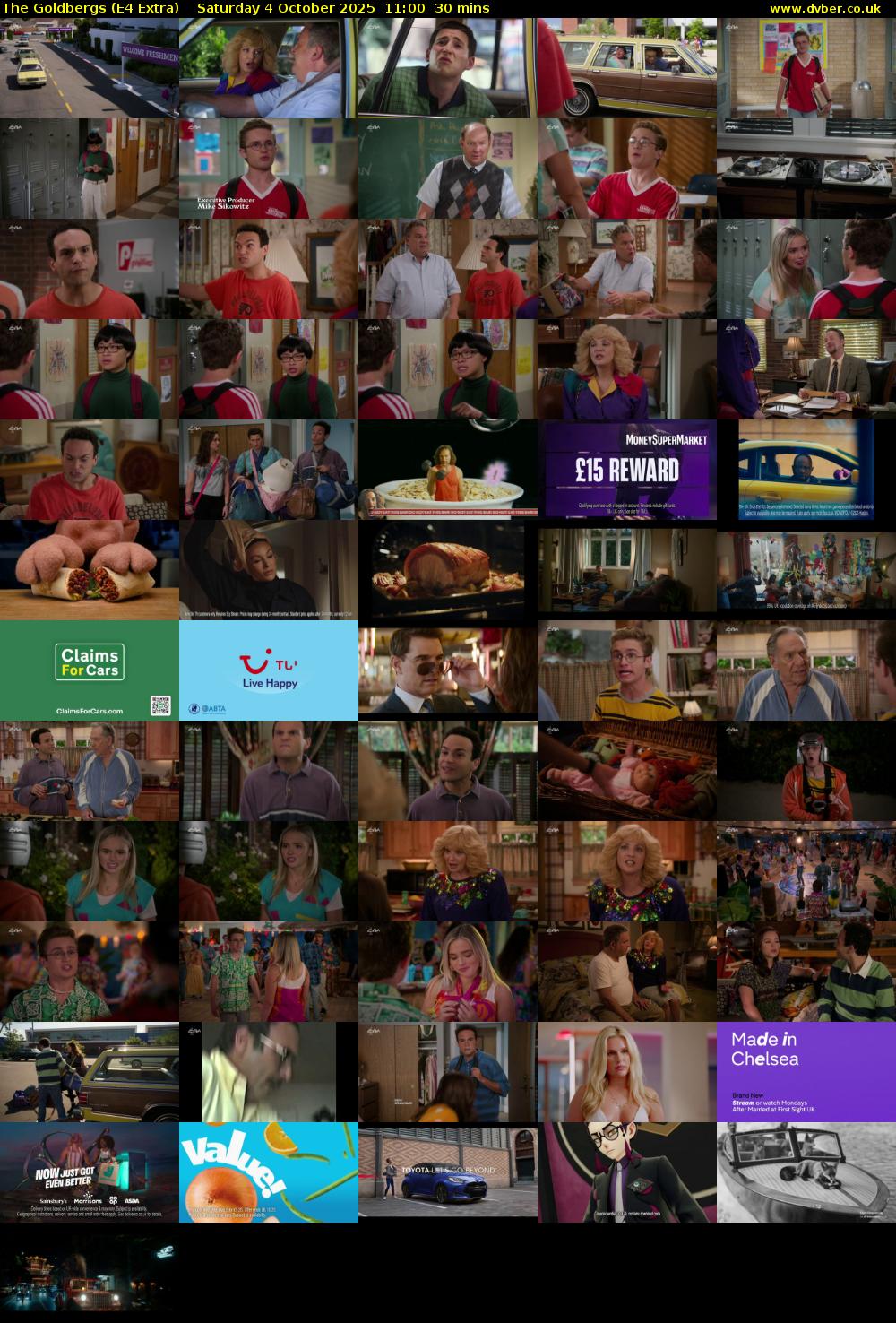 The Goldbergs (E4 Extra) Saturday 4 October 2025 11:00 - 11:30