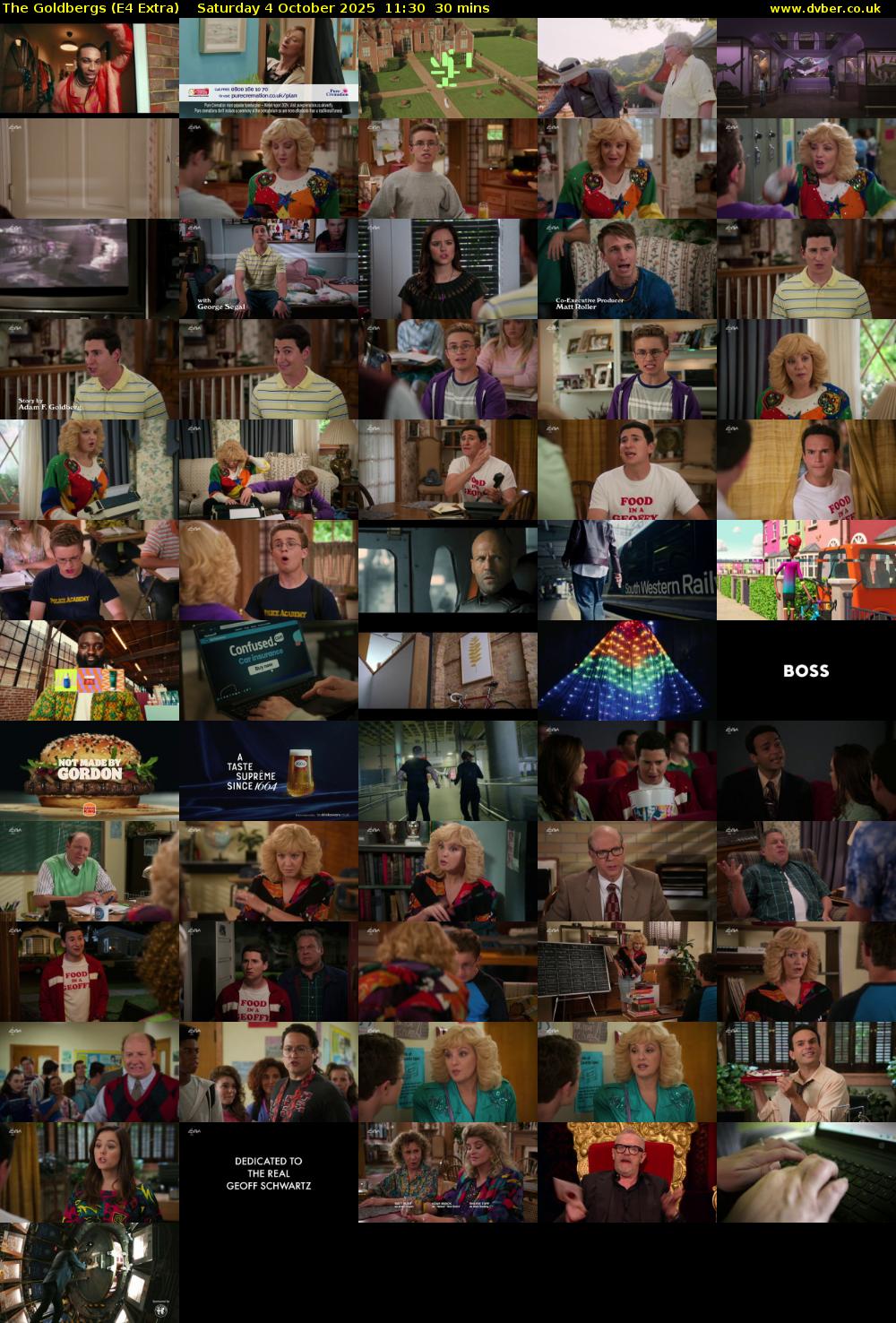 The Goldbergs (E4 Extra) Saturday 4 October 2025 11:30 - 12:00