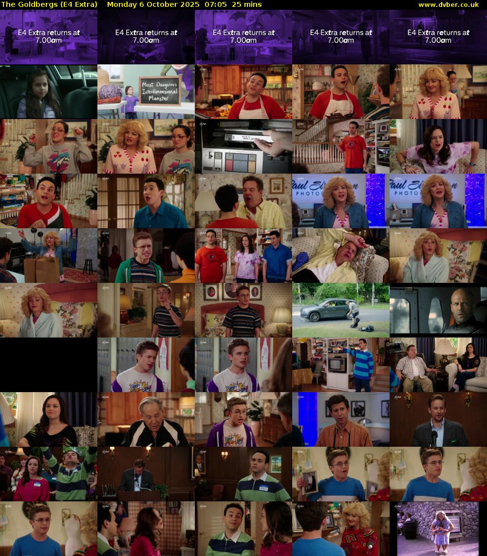 The Goldbergs (E4 Extra) Monday 6 October 2025 07:05 - 07:30