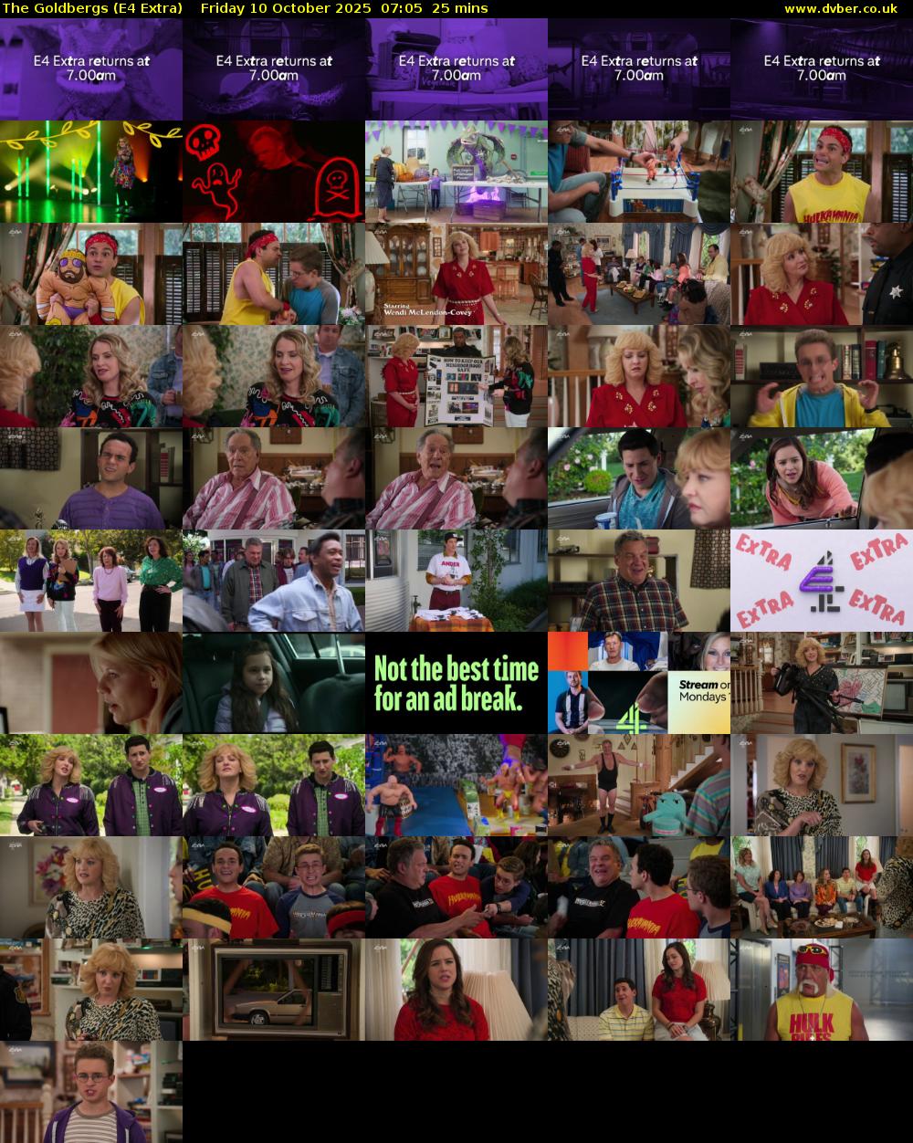 The Goldbergs (E4 Extra) Friday 10 October 2025 07:05 - 07:30