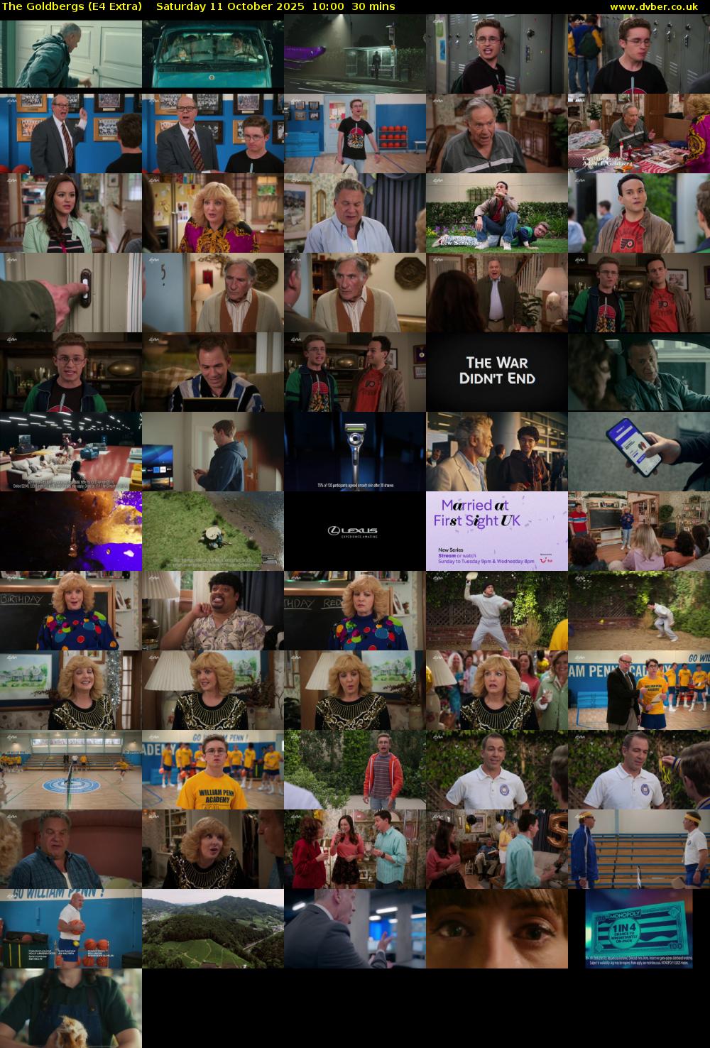 The Goldbergs (E4 Extra) Saturday 11 October 2025 10:00 - 10:30