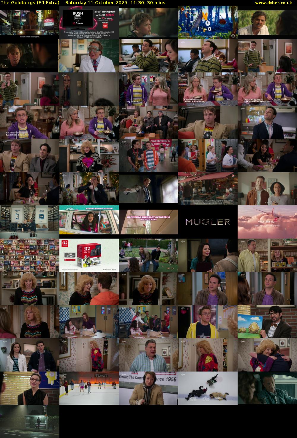 The Goldbergs (E4 Extra) Saturday 11 October 2025 11:30 - 12:00