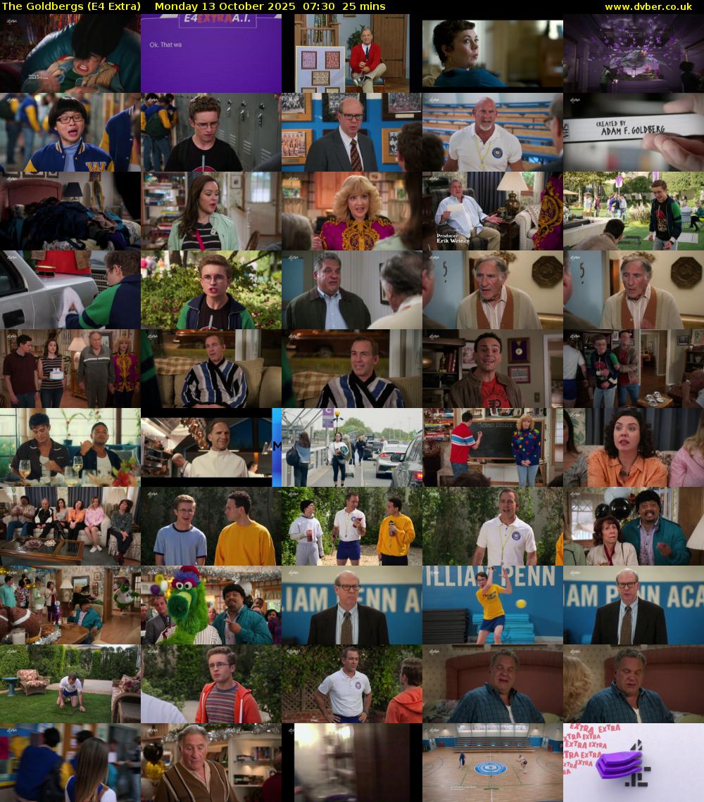 The Goldbergs (E4 Extra) Monday 13 October 2025 07:30 - 07:55