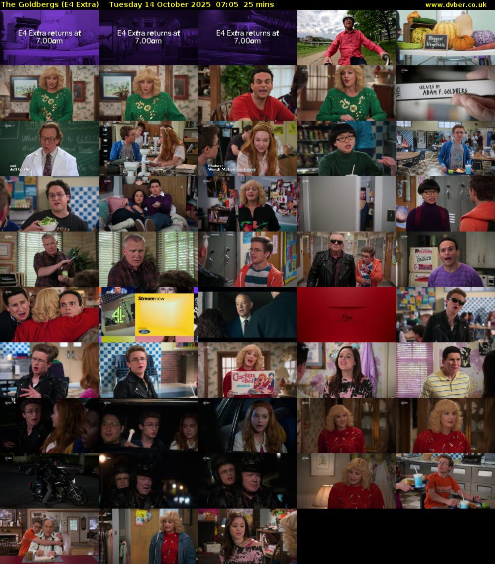 The Goldbergs (E4 Extra) Tuesday 14 October 2025 07:05 - 07:30