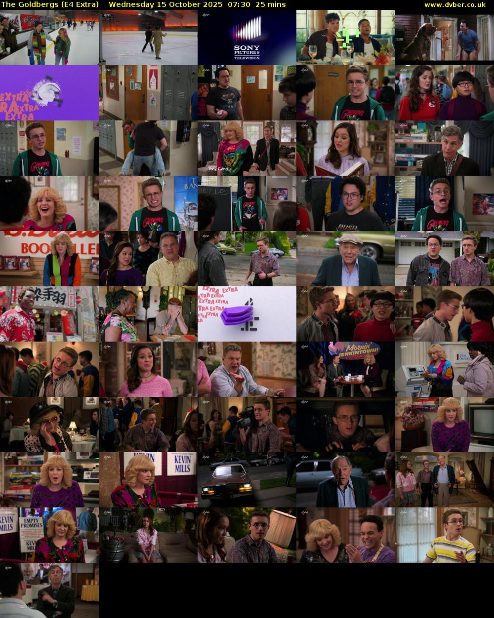 The Goldbergs (E4 Extra) Wednesday 15 October 2025 07:30 - 07:55