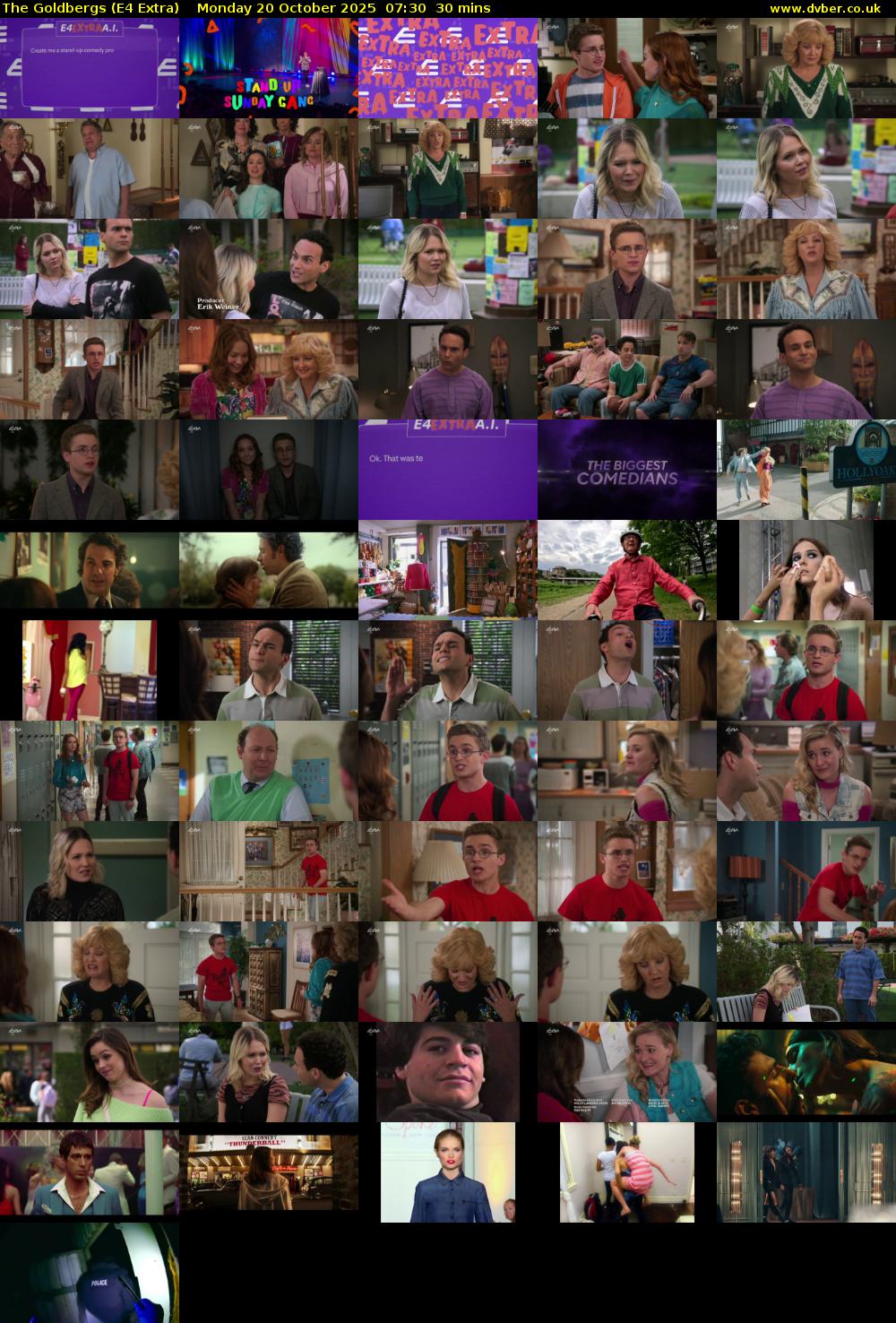 The Goldbergs (E4 Extra) Monday 20 October 2025 07:30 - 08:00