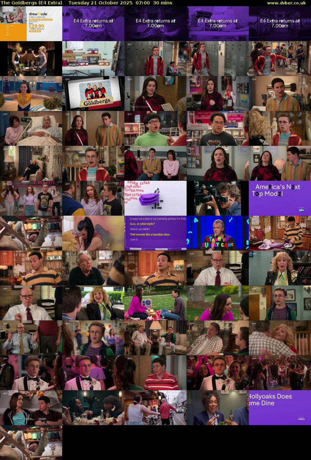 The Goldbergs (E4 Extra) Tuesday 21 October 2025 07:00 - 07:30