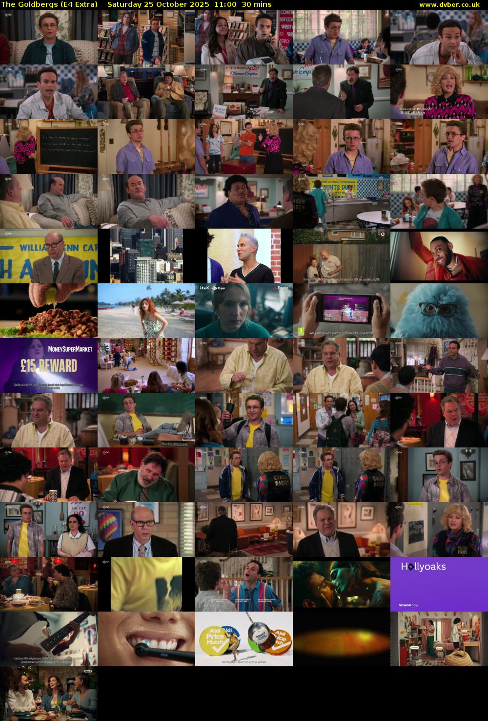 The Goldbergs (E4 Extra) Saturday 25 October 2025 11:00 - 11:30