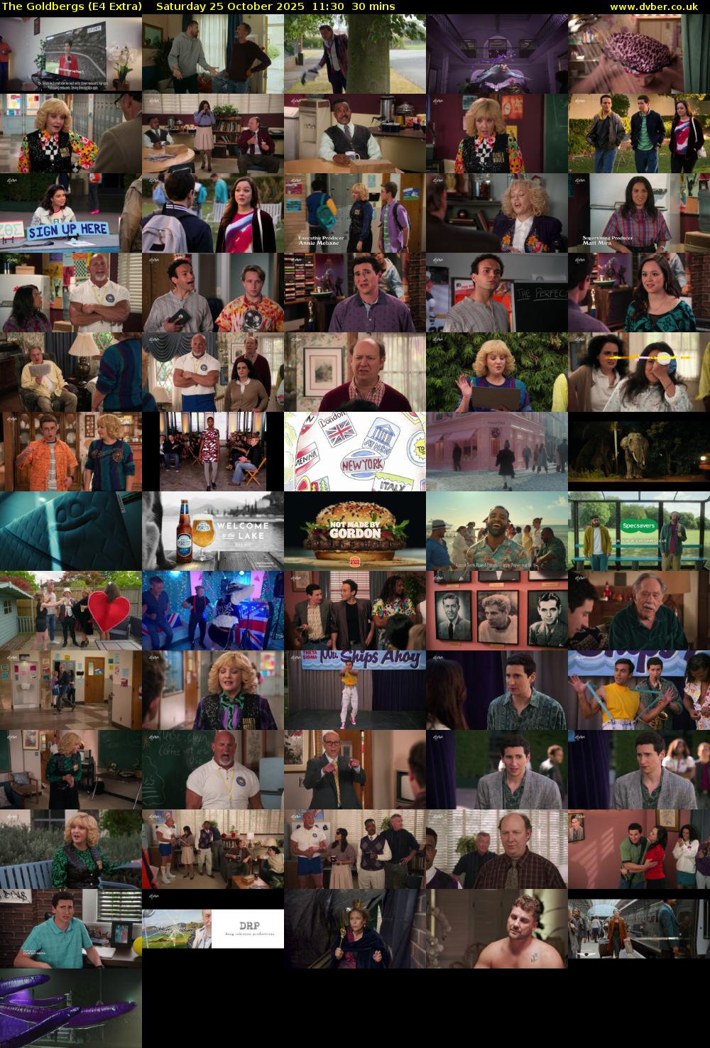 The Goldbergs (E4 Extra) Saturday 25 October 2025 11:30 - 12:00