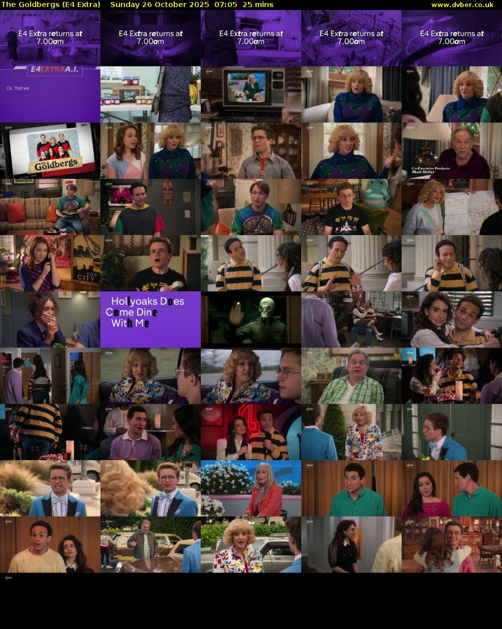 The Goldbergs (E4 Extra) Sunday 26 October 2025 07:05 - 07:30