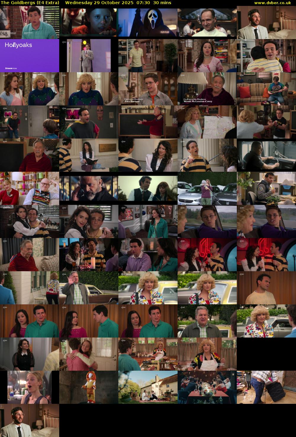 The Goldbergs (E4 Extra) Wednesday 29 October 2025 07:30 - 08:00