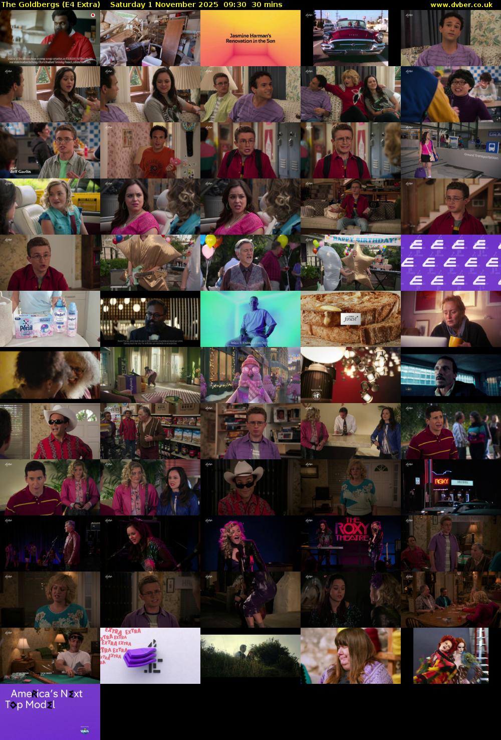 The Goldbergs (E4 Extra) Saturday 1 November 2025 09:30 - 10:00