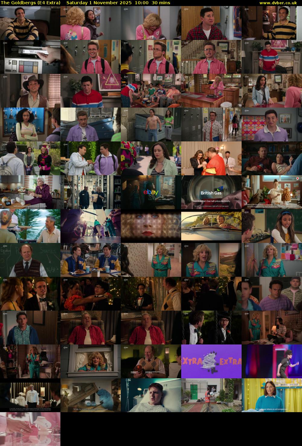 The Goldbergs (E4 Extra) Saturday 1 November 2025 10:00 - 10:30