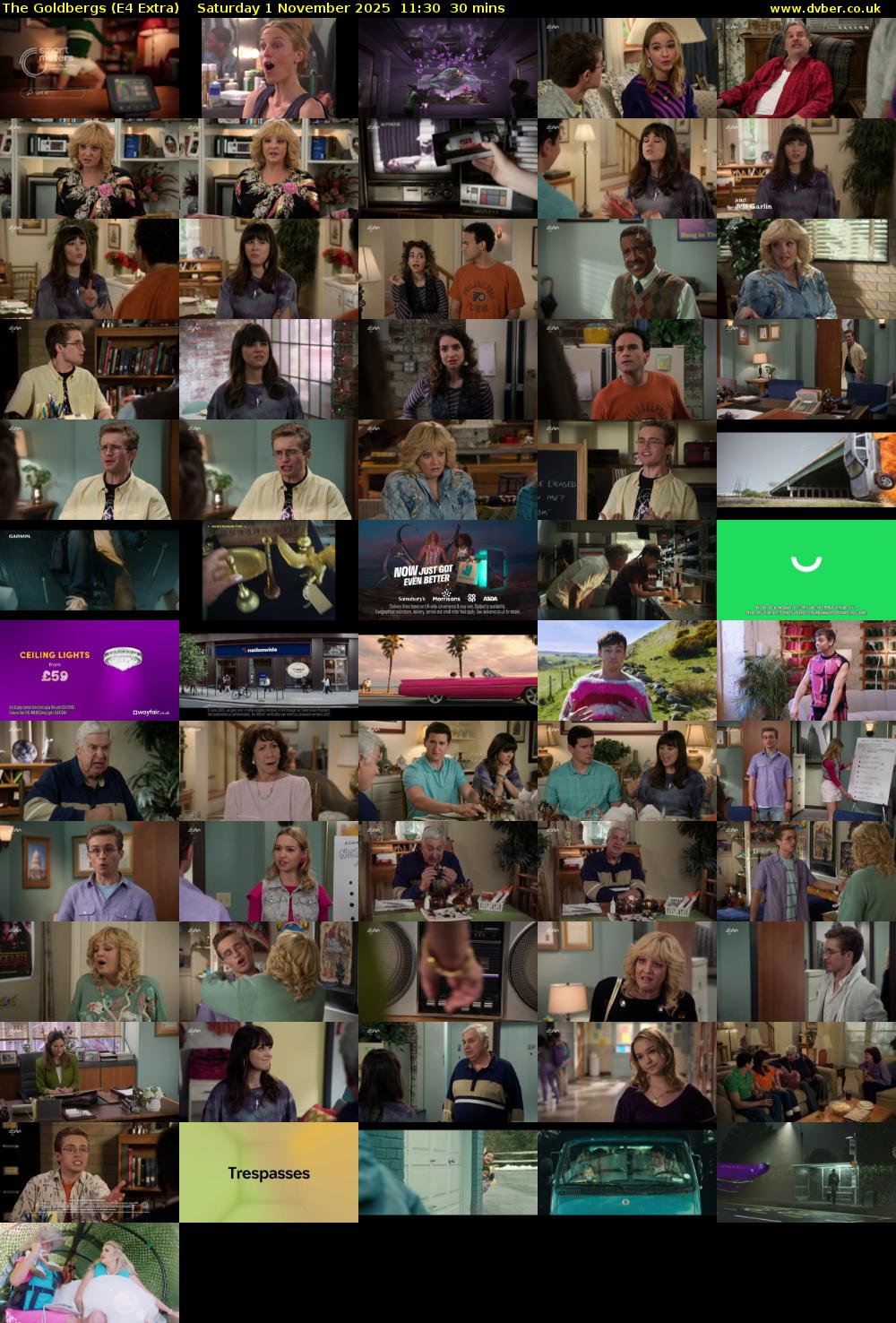 The Goldbergs (E4 Extra) Saturday 1 November 2025 11:30 - 12:00