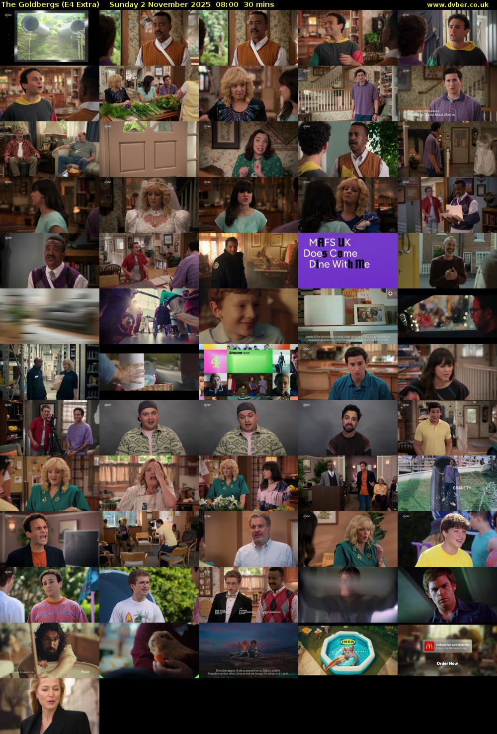 The Goldbergs (E4 Extra) Sunday 2 November 2025 08:00 - 08:30