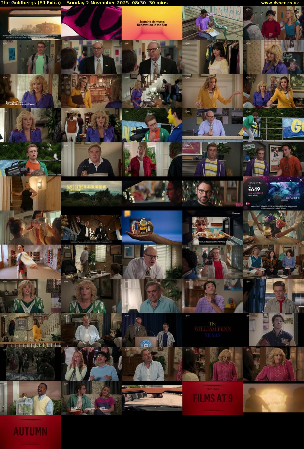 The Goldbergs (E4 Extra) Sunday 2 November 2025 08:30 - 09:00