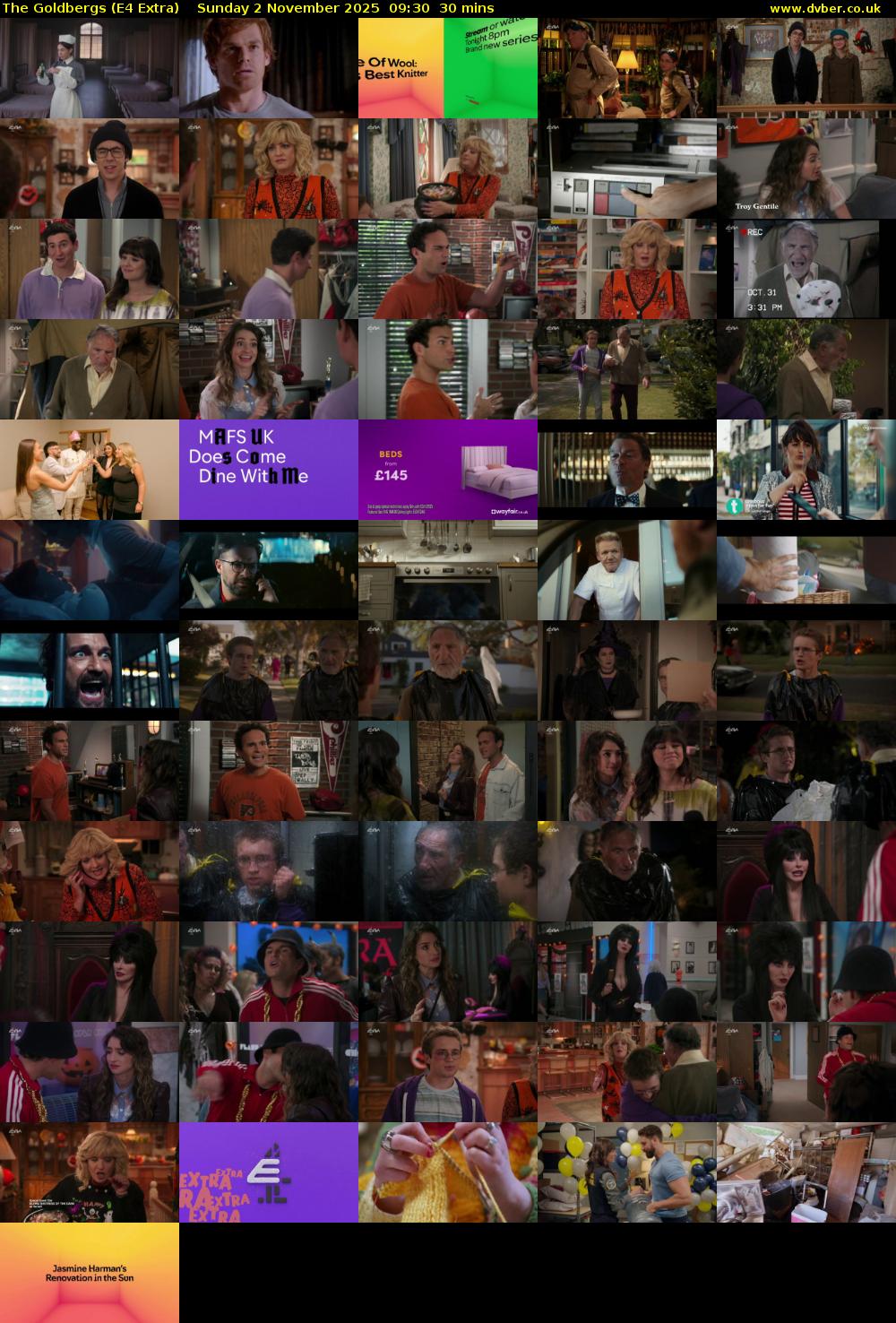 The Goldbergs (E4 Extra) Sunday 2 November 2025 09:30 - 10:00