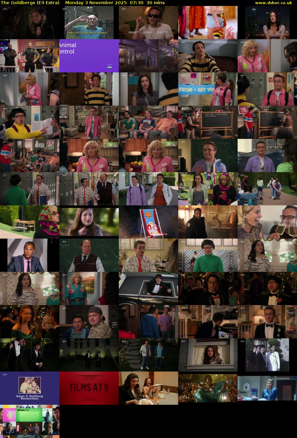 The Goldbergs (E4 Extra) Monday 3 November 2025 07:30 - 08:00