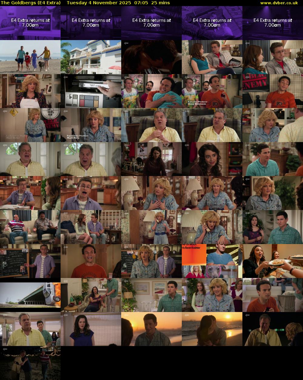 The Goldbergs (E4 Extra) Tuesday 4 November 2025 07:05 - 07:30