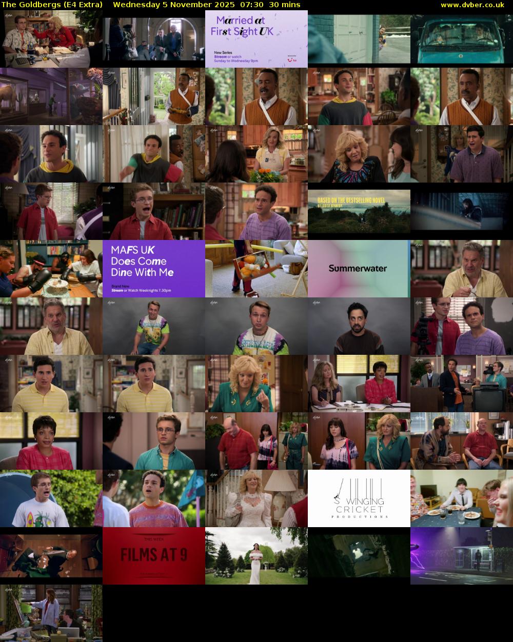 The Goldbergs (E4 Extra) Wednesday 5 November 2025 07:30 - 08:00